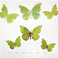 Green Butterfly Party Decor Stickers- 1 Set