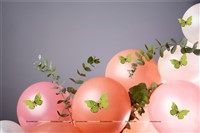 Green Butterfly Party Decor Stickers- 1 Set