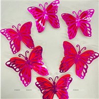 Purple and Red Butterfly Party Decor Stickers- 1 Set