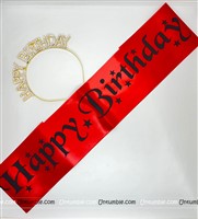 Tiara and Red Sash Prop Set 