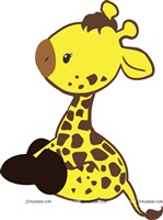 Giraffe Birthday theme Posters / Cutouts