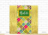 Haldi Foil Kit Indian Motif Backdrop