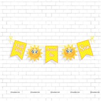 Sunshine Half Birthday Banner