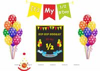 Multicolour half birthday/ six month birthday pack 