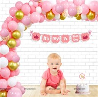 Pink Half Birthday Arch Kit (Pack of 52 pcs)