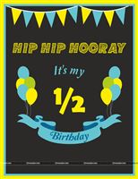 Boy Blue Half Month Birthday Poster