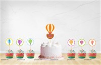 Hot Air Balloon Cup Cake Toppers