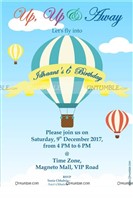 Hot Air Balloon Birthday Invite