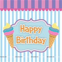 Backdrop - Ice Cream Theme Birthday Party
