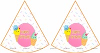 Ice Cream Theme Party Hats (set of 6 )