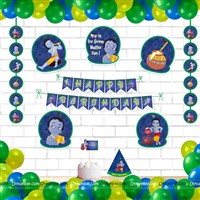 Krishna Super saver birthday decoration kit (Pack of 58 pieces) 