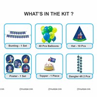 Krishna Super saver birthday decoration kit (Pack of 58 pieces) 