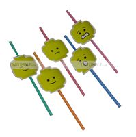 Straw toppers - Lego theme party supplies