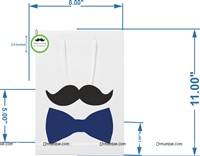Dark Blue with Bow Tie Gift Bags