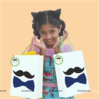 Dark Blue with Bow Tie Gift Bags