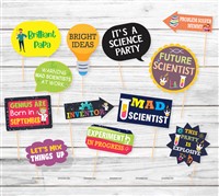Scienctist Theme Party Photo Booth Props Kit, Pack of 11