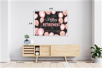 Happy Retirement Backdrop Rose Gold