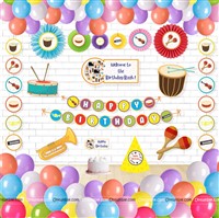 Music Theme Paper Fans Kit 