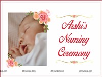 Floral Elegant Naming Ceremony Backdrop (4ft x 3ft)