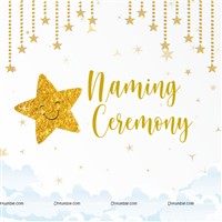 Backdrop - Naming Ceremony Supplies for Boy & Girl | Namakaran Decoration