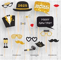 Photo Booth Props - New Year Decoration Supplies