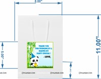 Panda theme Stickered gift bags