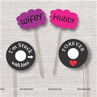 Hubby Wifey Photo prop set
