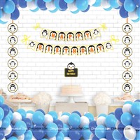 Penguin Blue and White Banner & Dangler Kit (Pack of 24 pcs)