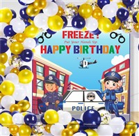 Backdrop Kits - Police Theme Birthday Party