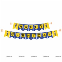 Police Theme Happy Birthday Banner