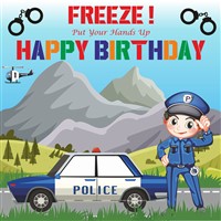 Police Theme Mountain Backdrop