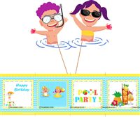 Pool Party Centerpieces