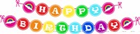 Rainbow Birthday theme Happy Birthday Banners