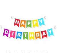 Multicolour Birthday Banner
