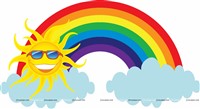 Rainbow with sun