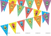Robot Theme Triangle Buntings