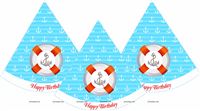 Sailor party Hats (Set of 6)