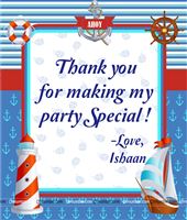 Sailor theme thank you card