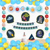 Space Theme Paper Fan Kit