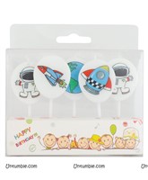 Space theme candles - pack of 5