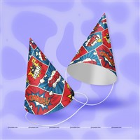 Super hero Red & Blue Hats