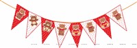 Teddy Theme Triangle Bunting (10 ft)