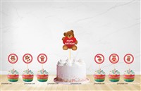 Teddy Bear Cake & cup cake topper 