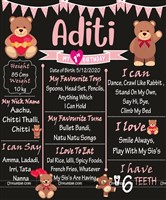 Chalkboard posters - Teddy Bear theme birthday supplies