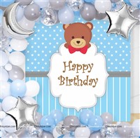 Backdrop Kits - Teddy Bear theme birthday supplies
