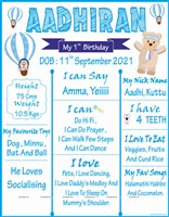 Chalkboard posters - Teddy Bear theme birthday supplies