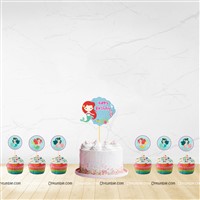 Mermaid Cup Cake Toppers (Pack of 12)