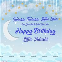 Twinkle Twinkle Blue star Backdrop