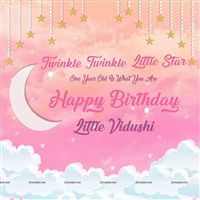 Twinkle Twinkle Pink star Backdrop 
