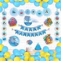Underwater theme Paper Fan Party Kit